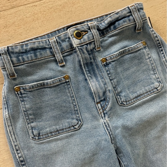 KHAITE Raquel Cropped High Waisted Jeans in Vintage Blue - Picture 6 of 6